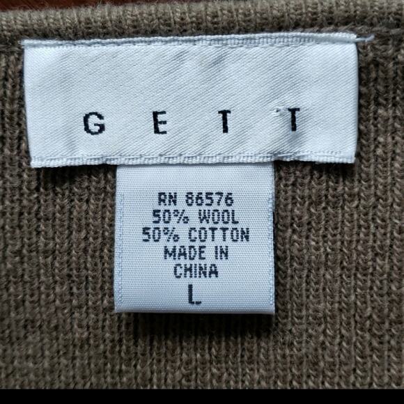 Gett Wool Two-Piece Tank Top and Cardigan Sweater Set Large - Picture 10 of 12